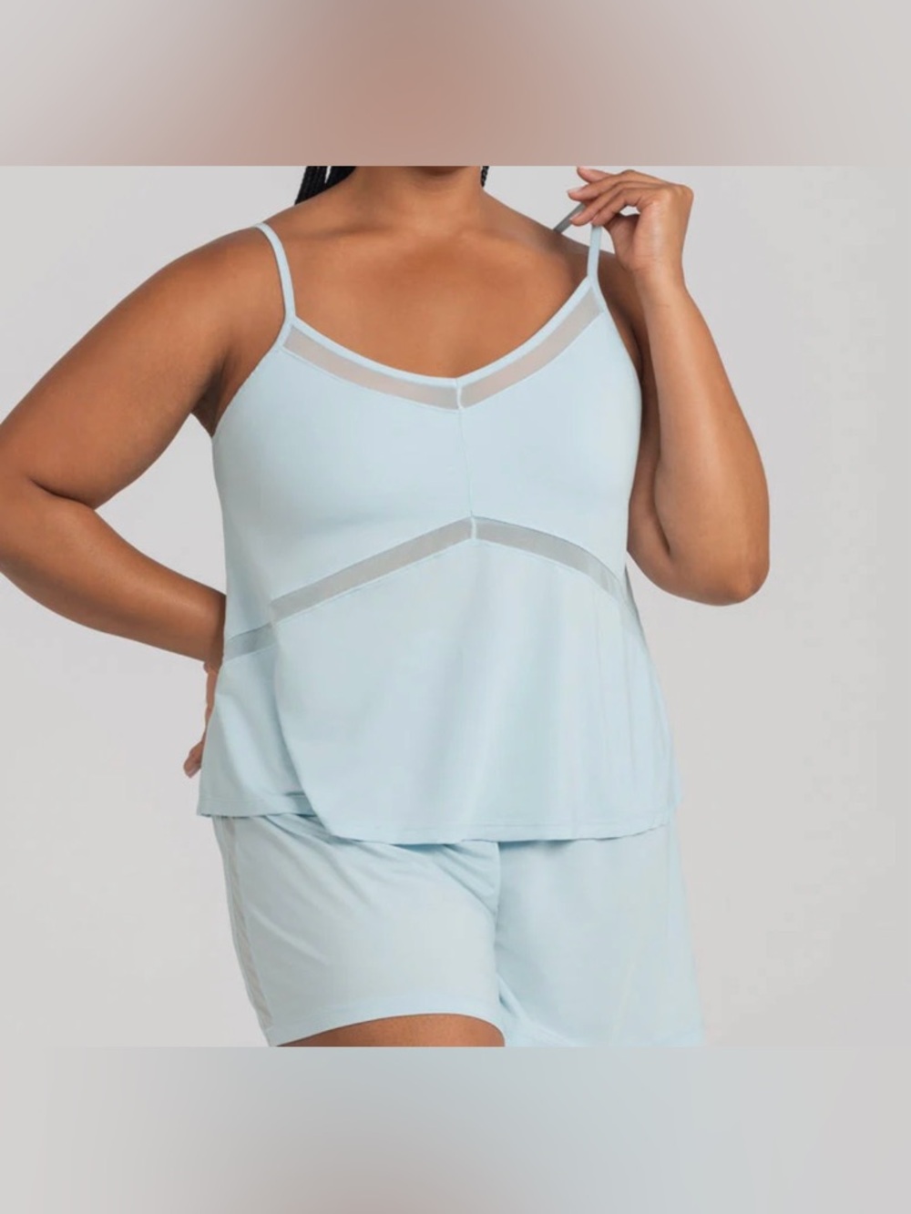 HoneyLove | BlissWear Cami Tank | Built-in Bra |‎ in Glacier | Women’s Size XL